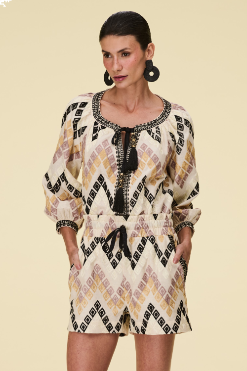 SHORT COTTON CHEVRON