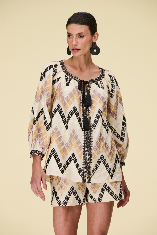 BLUSA COTTON CHEVRON