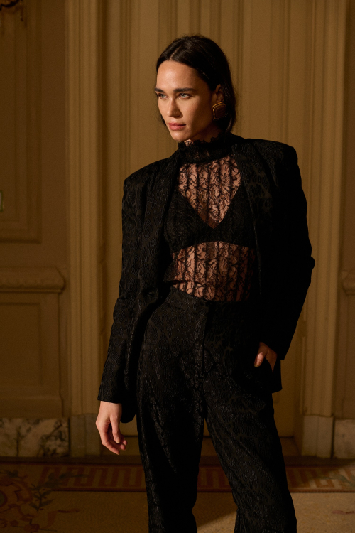 BLAZER VELUDO LEOPARD