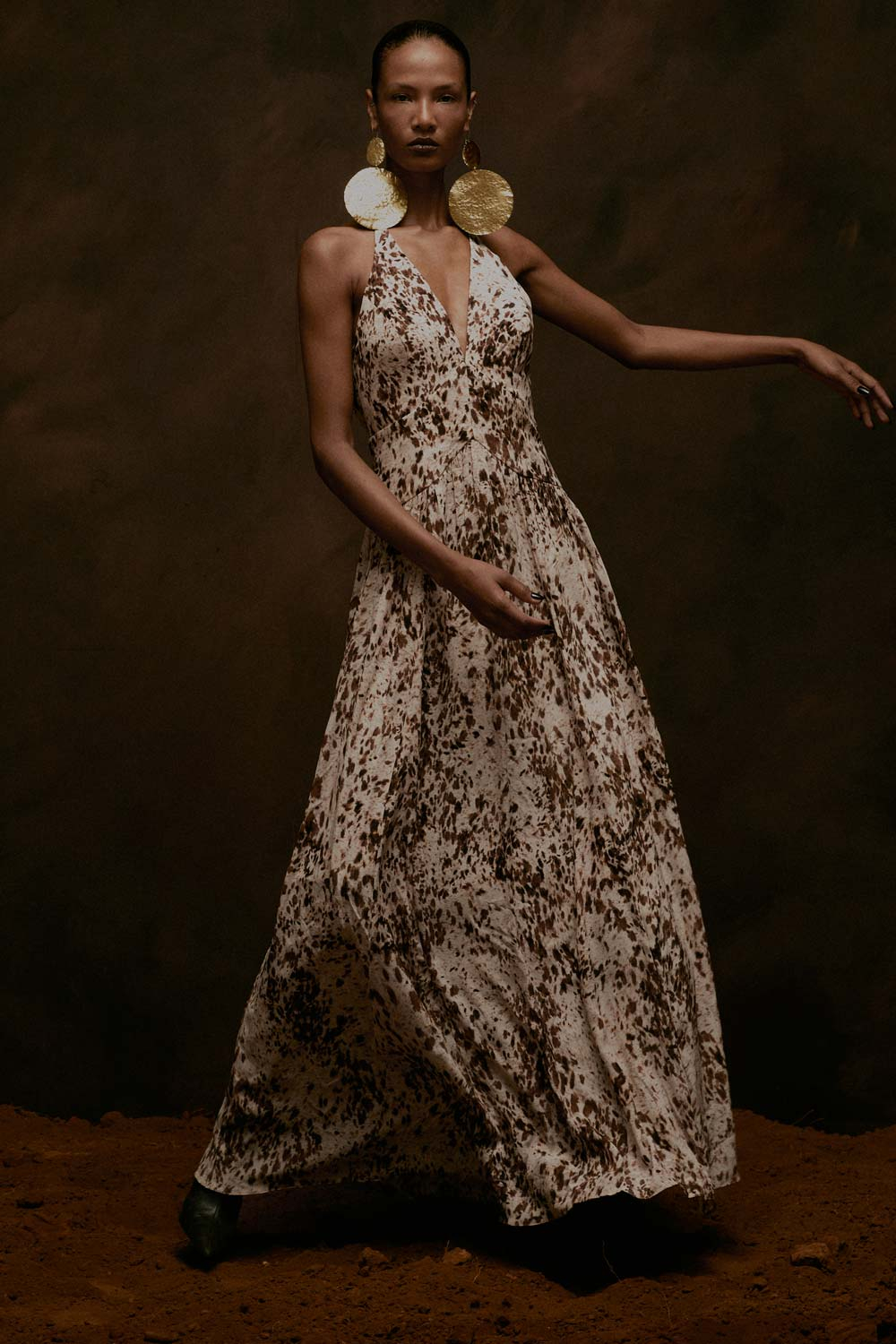 Seda Pura Vestido Longo Seda Floral SAIA SEDA PURA FLORAL TAJ,